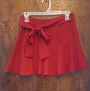 Red Skirt with Bow Tie